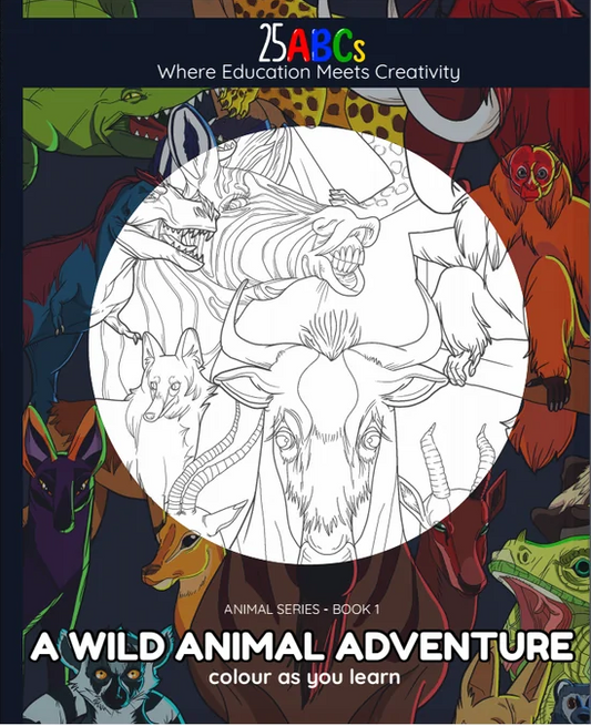 A Wild Animal Adventure is an educational colouring books featuring animals from A-Z. 